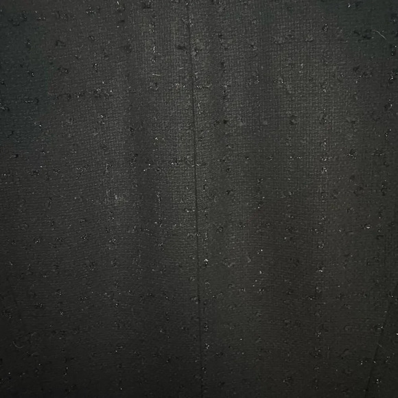 PERRY ELLIS Wool Blend Long Winter Dress Coat Black Tweed Silver Fleck Women's 8 - Picture 6 of 11